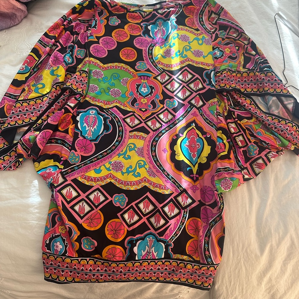 Trina Turk Vibrant Multicolor Patterned Dress